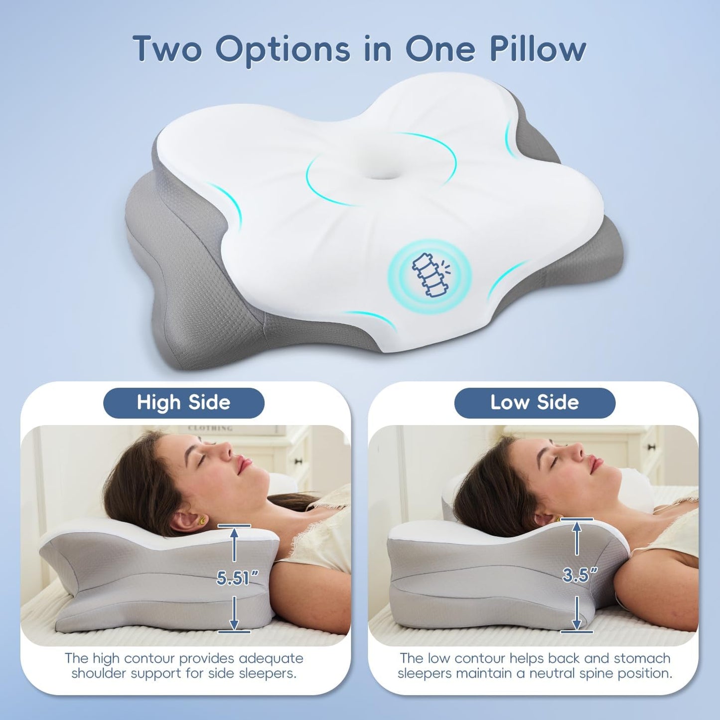 SpineAlign™ Orthopedic Neck Pillow