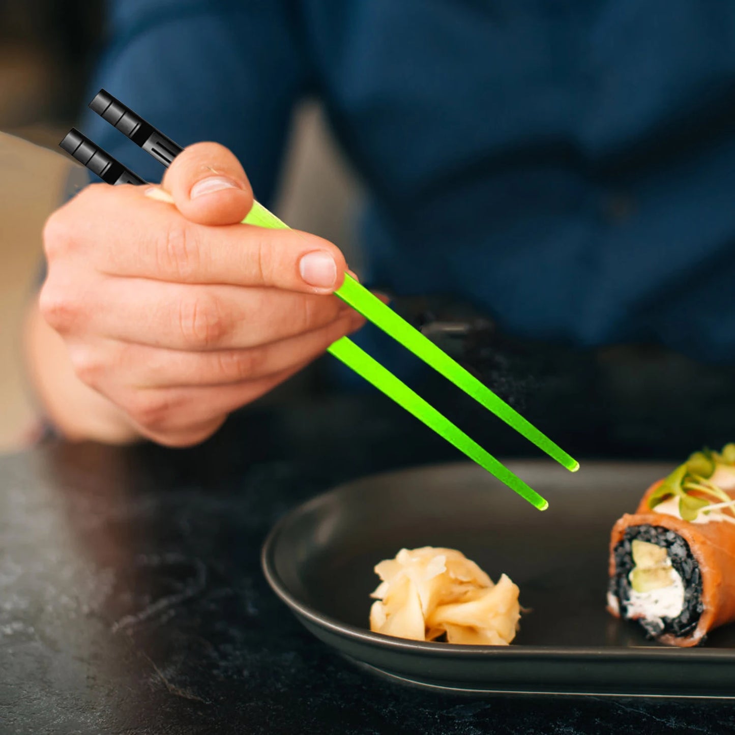 Illuminate Your Dining Experience with LED Glowing Chopsticks - Perfect for Parties, Weddings, and Raves!