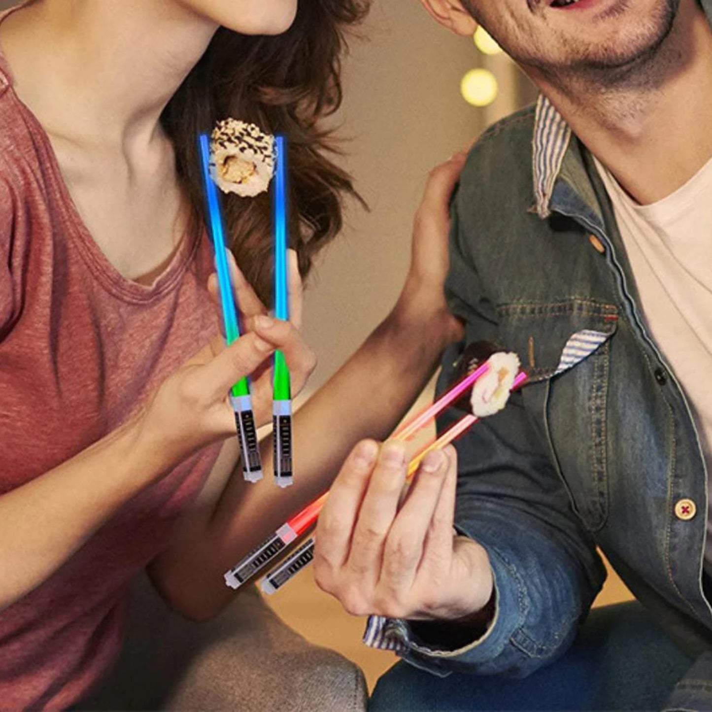 Illuminate Your Dining Experience with LED Glowing Chopsticks - Perfect for Parties, Weddings, and Raves!