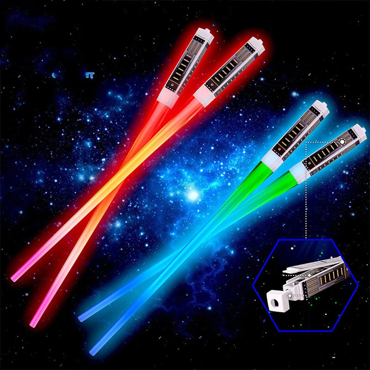 Illuminate Your Dining Experience with LED Glowing Chopsticks - Perfect for Parties, Weddings, and Raves!