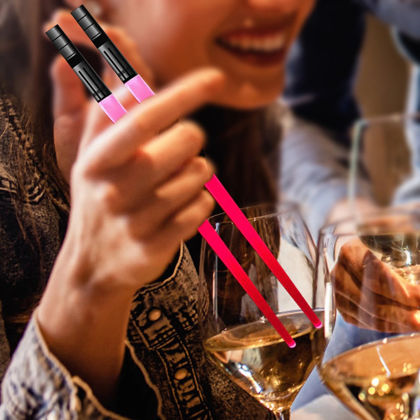 Illuminate Your Dining Experience with LED Glowing Chopsticks - Perfect for Parties, Weddings, and Raves!