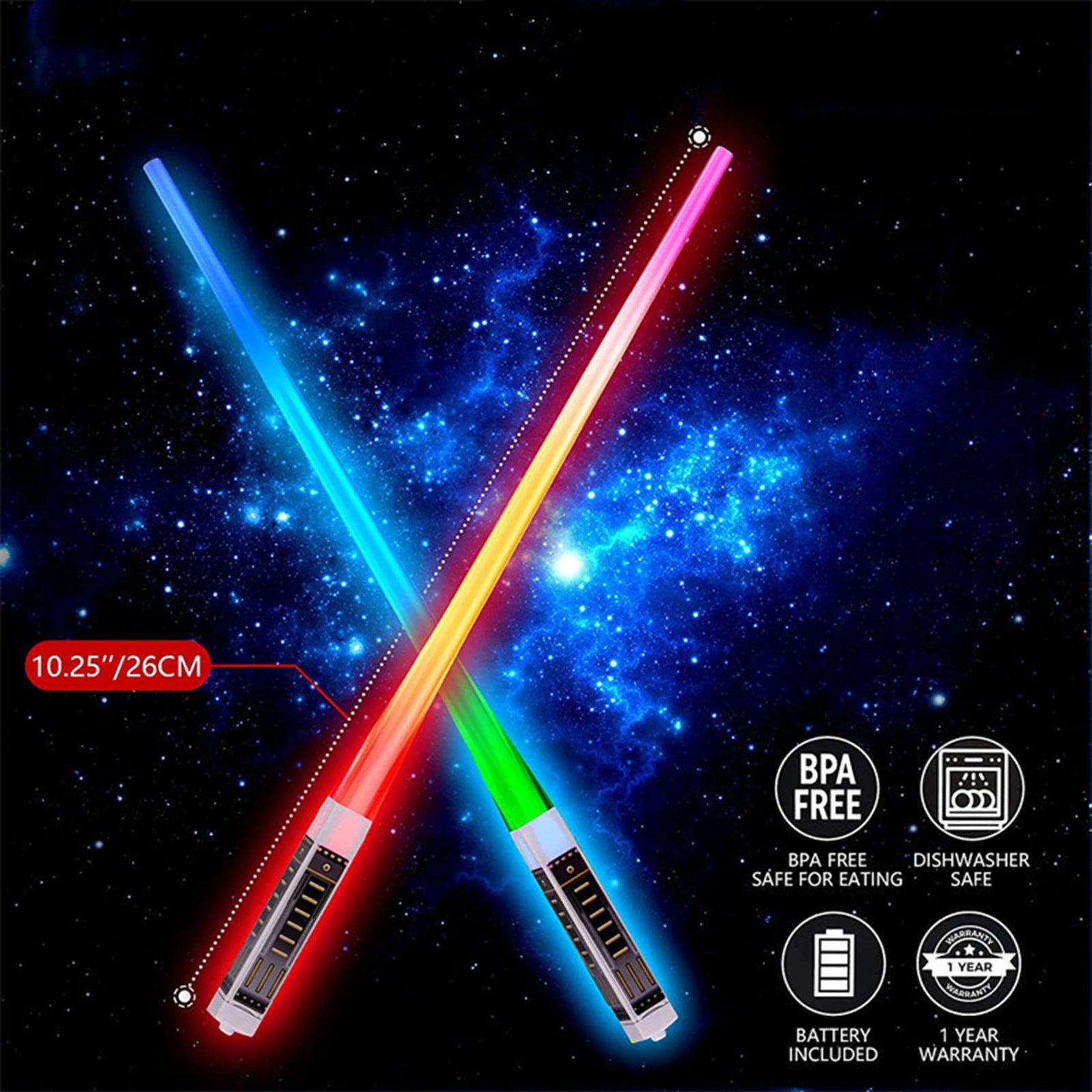 Illuminate Your Dining Experience with LED Glowing Chopsticks - Perfect for Parties, Weddings, and Raves!